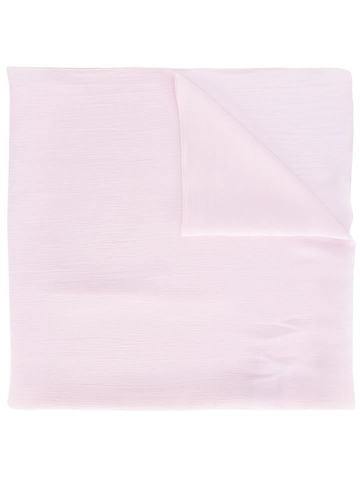 Blumarine Logo Stamp Scarf, Women's, Pink/purple, Silk