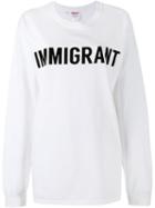 Ashish Crew Neck Immigrant Sweatshirt, Women's, Size: Large, White, Cotton