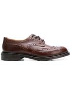 Trickers Punch-hole Derby Shoes - Brown