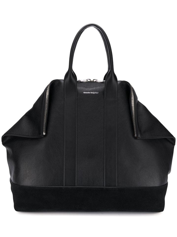 Alexander Mcqueen Foldover Tote - Black