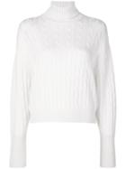 Brunello Cucinelli Cable-knit Sweatshirt - White