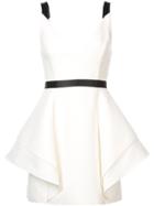 Halston Heritage Full Skirt Mini Dress - White