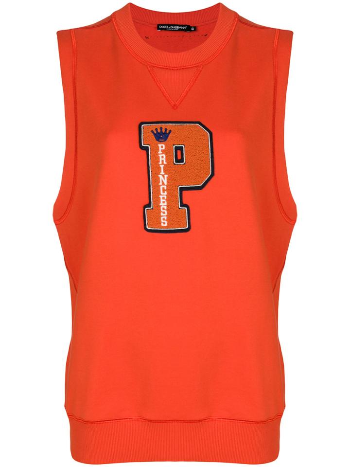 Dolce & Gabbana P Patch Tank Top - Yellow & Orange