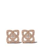 De Beers 18kt Rose Gold Enchanted Lotus Diamond Stud Earrings -