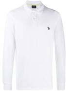 Ps Paul Smith Long Sleeve Polo Shirt - White