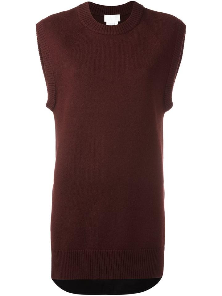 Dkny Pure Sleeveless Jumper, Women's, Size: Small, Red, Cotton/spandex/elastane/merino