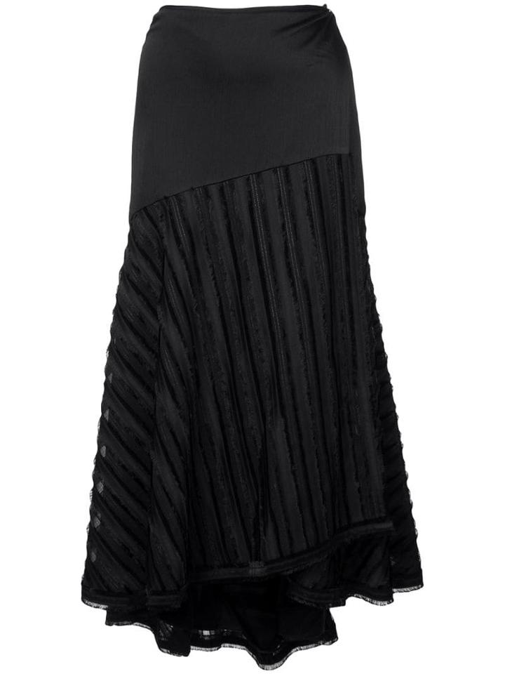 Alexis Paneled Asymmetric Skirt - Black