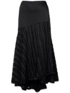 Alexis Paneled Asymmetric Skirt - Black