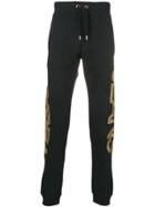 Versace Jeans Logo Branded Track Pants - Black