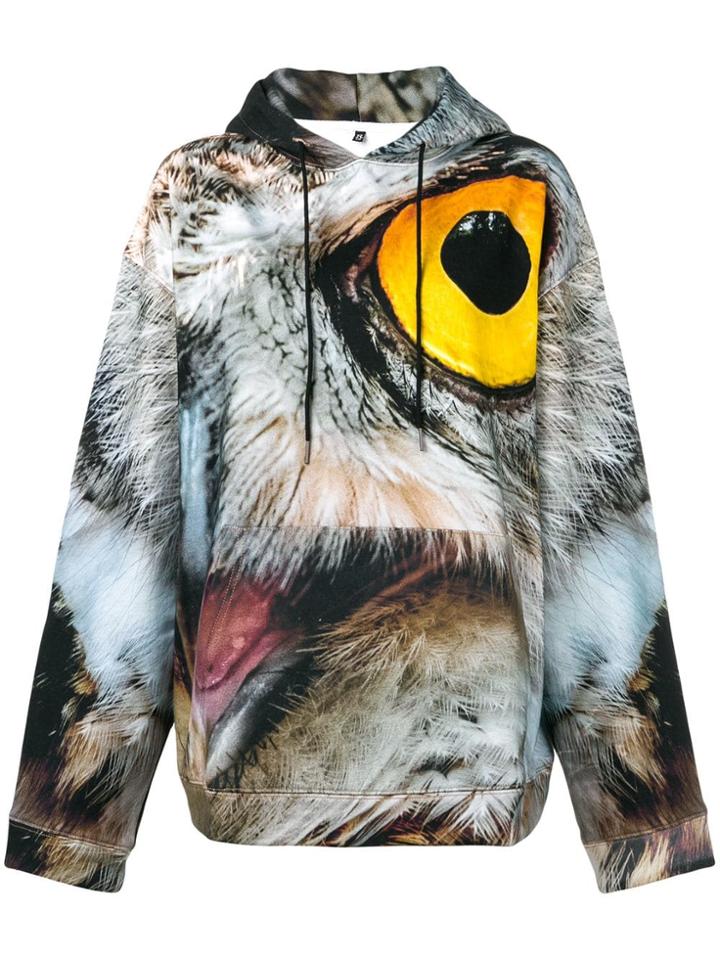 R13 Front Printed Hoodie - Black