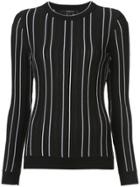 Derek Lam Striped Fitted Sweater - Black