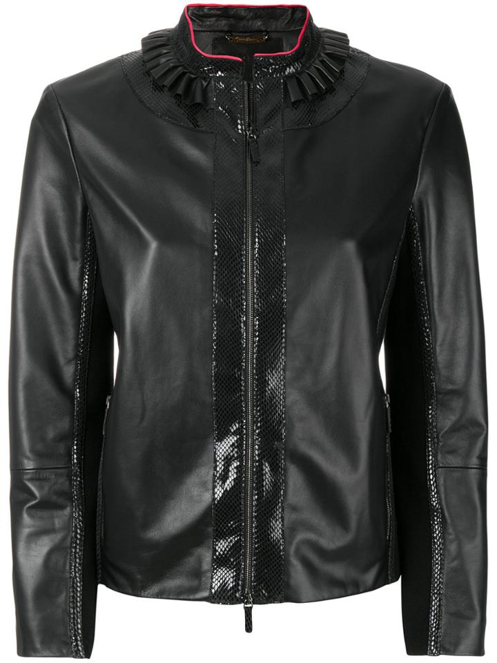 Giorgio Armani Snakeskin Detail Jacket - Black