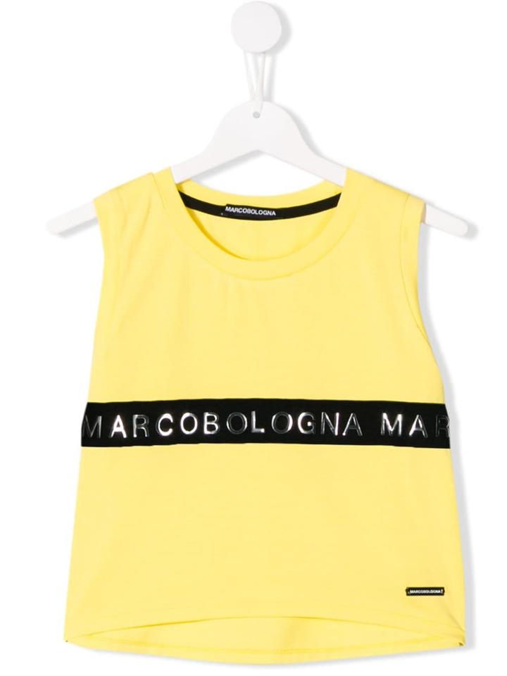 Marco Bologna Kids Teen Cropped Logo Top - Yellow