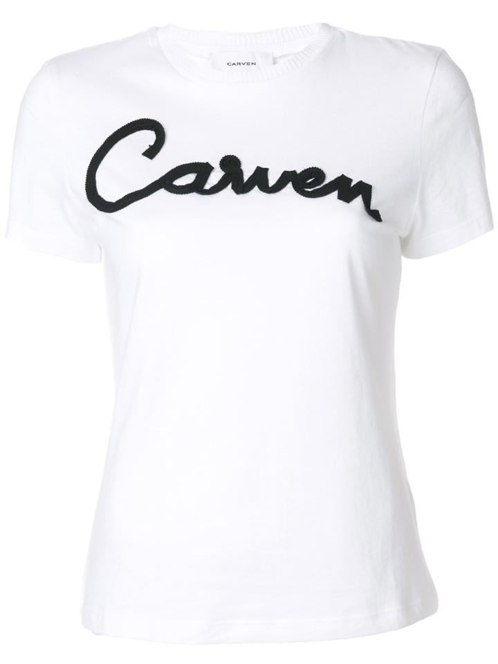 Carven Logo Appliqué T-shirt - White