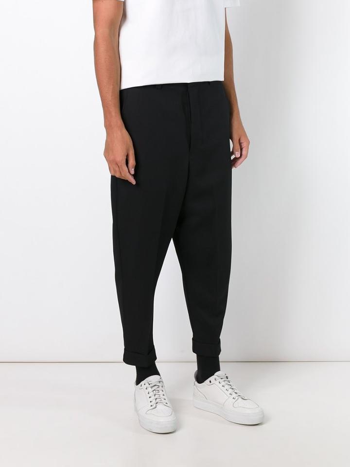 Ami Alexandre Mattiussi - Oversize Carrot-fit Trousers - Men - Virgin Wool - 46, Black, Virgin Wool