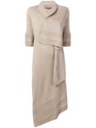 Gianfranco Ferré Pre-owned Wrap Asymmetric Cardi-coat - Neutrals