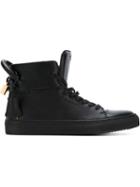 Buscemi 125mm Hi-top Sneakers, Men's, Size: 9, Black, Calf Leather/leather/rubber
