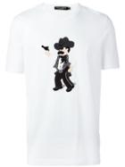 Dolce & Gabbana Cowboy Patch T-shirt, Men's, Size: 50, White, Cotton