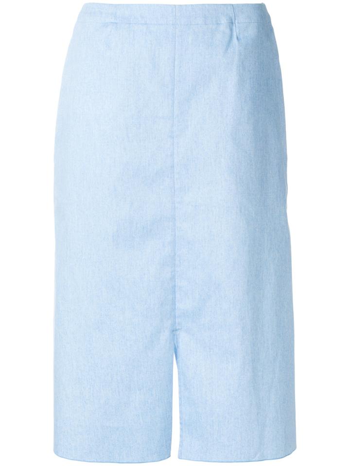Julien David Straight-fit Midi Skirt - Blue