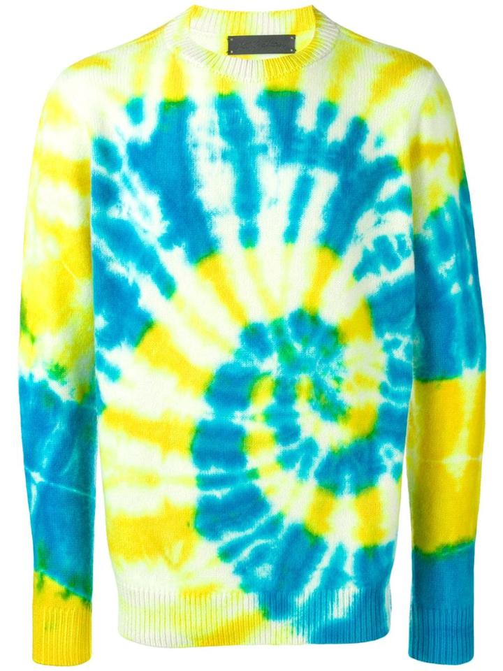 The Elder Statesman Tie Dye Jumper - Yellow