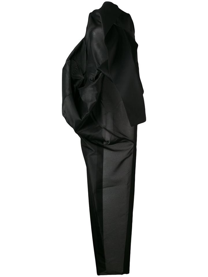 Rick Owens - Crumpled Evening Dress - Women - Silk - 40, Black, Silk
