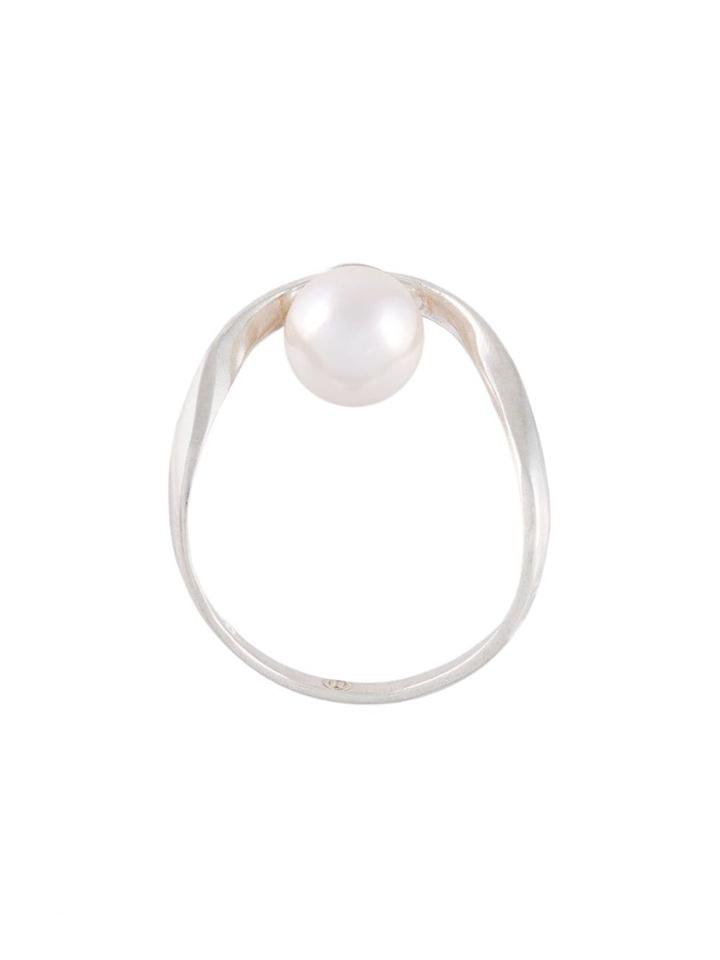 Maison Margiela Pearl Charm Ring - Metallic