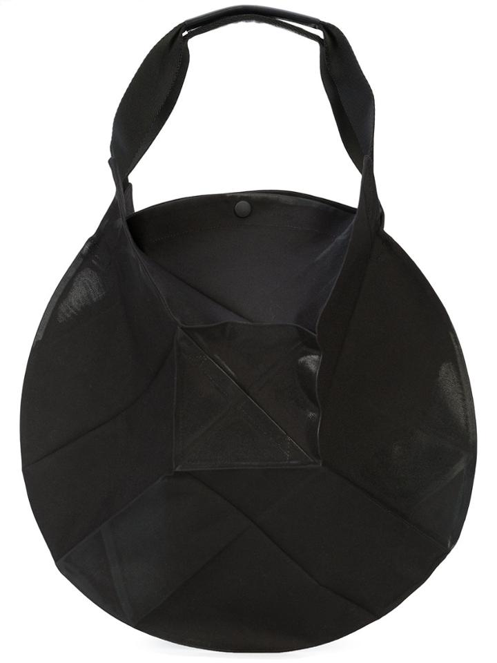 132 5. Issey Miyake Lustre Standard Circle Tote - Black