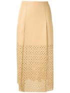 Nk Mestico Paula Leather Skirt - Yellow