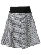 Pinko Geometric Pattern Swing Skirt - Black