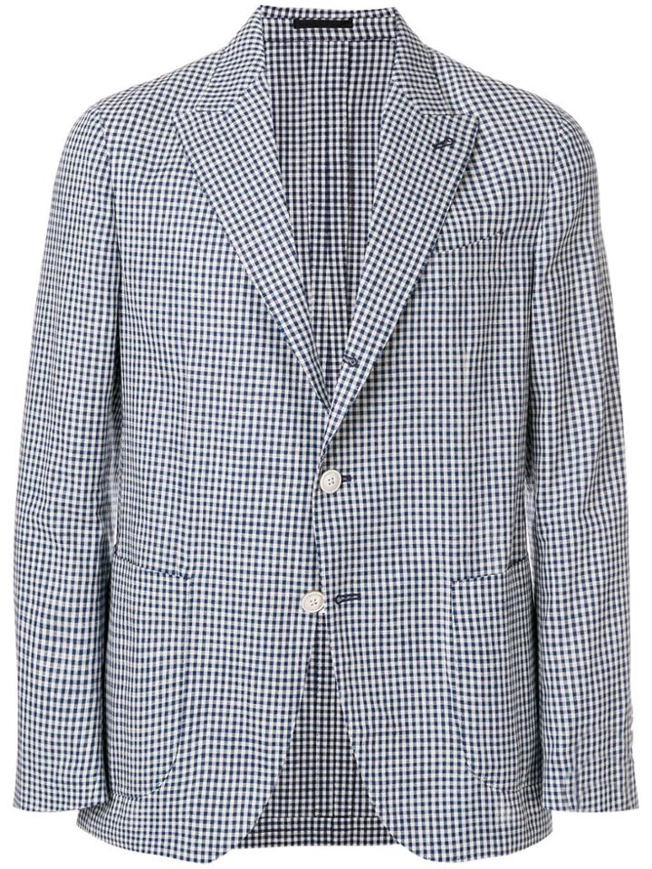 Gabriele Pasini Gingham Blazer - Blue