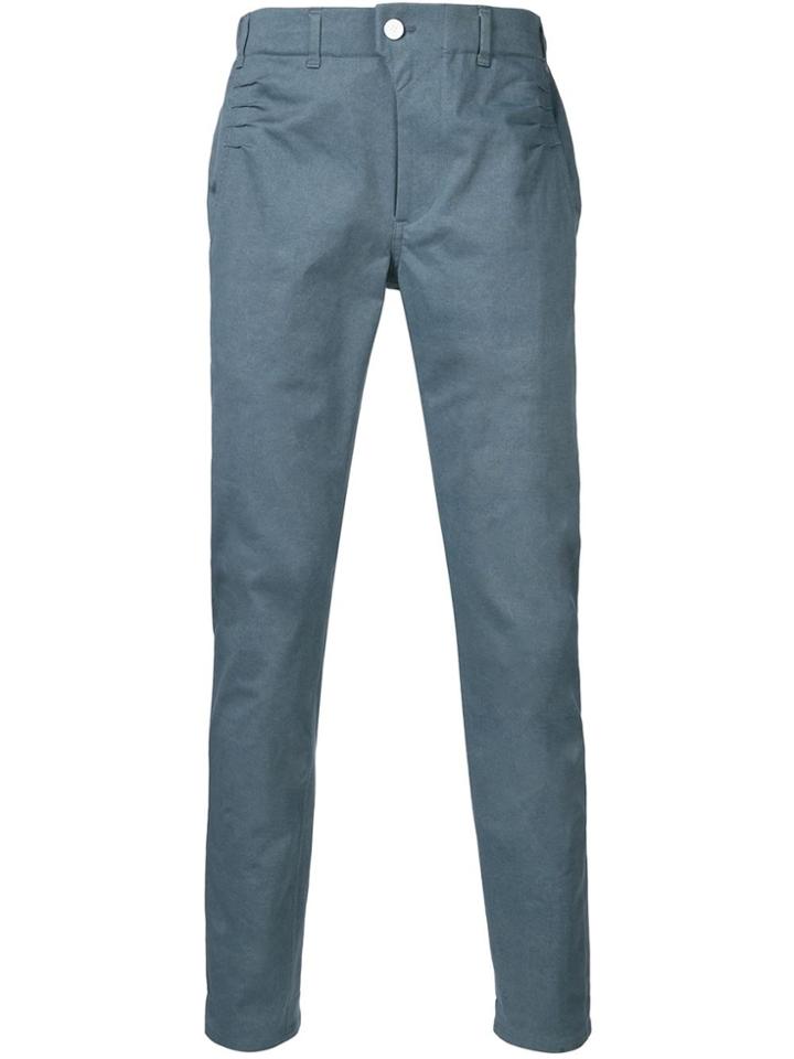 Julien David Gathered Waist Trousers - Blue
