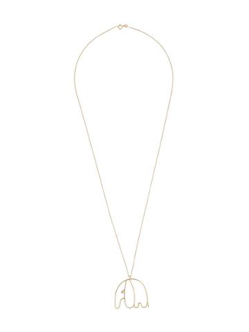 Malaika Raiss Elephant Charm Necklace - Metallic