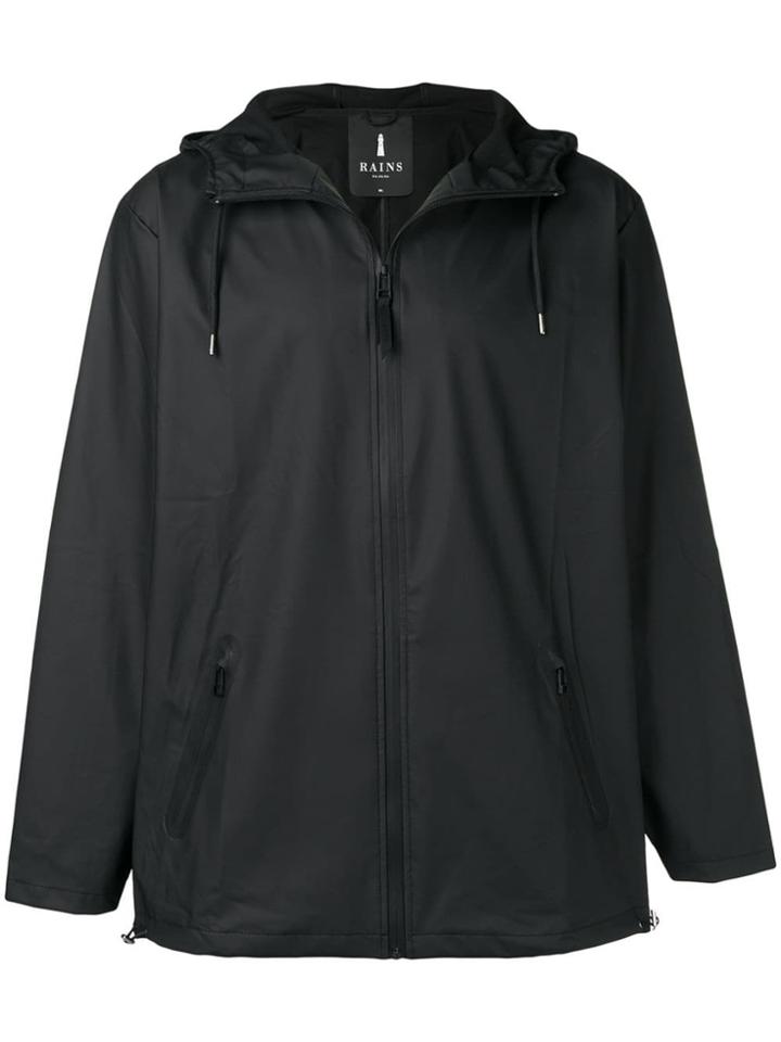 Rains Hooded Rain Jacket - Black