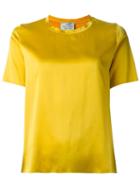Forte Forte T-shirt Blouse, Women's, Size: 0, Yellow/orange, Silk/spandex/elastane
