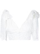 Bambah Tied Shoulder Triangle Top - White