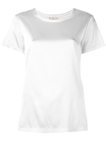 The Mercer N.y. Plain T-shirt, Women's, Size: 44, White, Silk/spandex/elastane