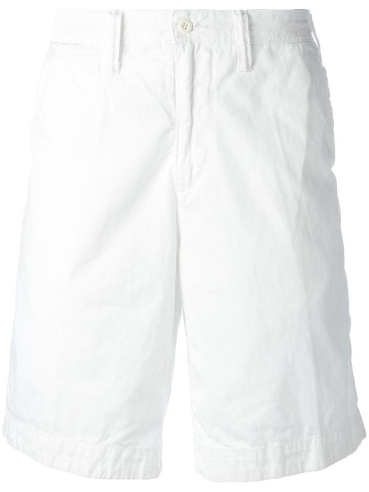 Polo Ralph Lauren Embroidered Logo Chino Shorts, Men's, Size: 31, White, Cotton