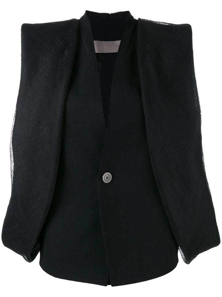 Rick Owens - Panelled Vest - Women - Silk/linen/flax/cupro - 38, Women's, Black, Silk/linen/flax/cupro