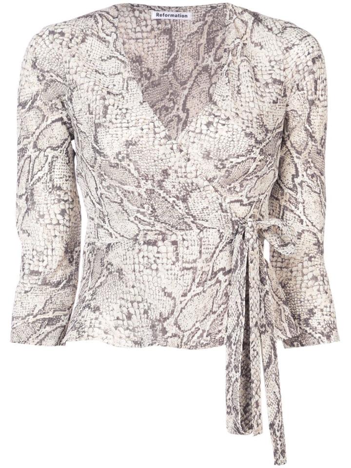 Reformation Langley Blouse - Neutrals