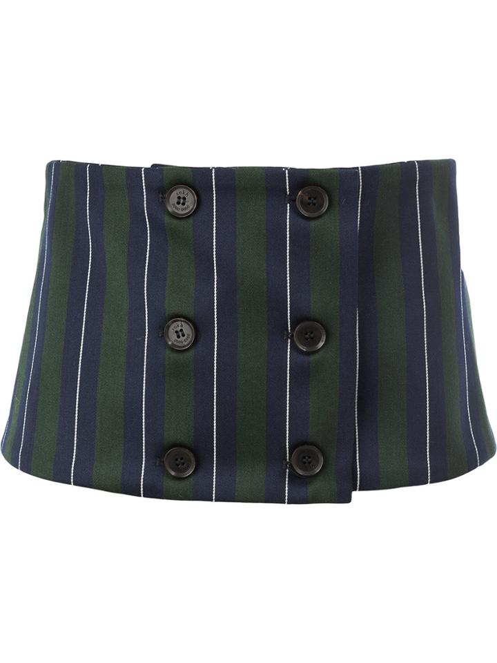Rokh Striped Waist Belt - Green