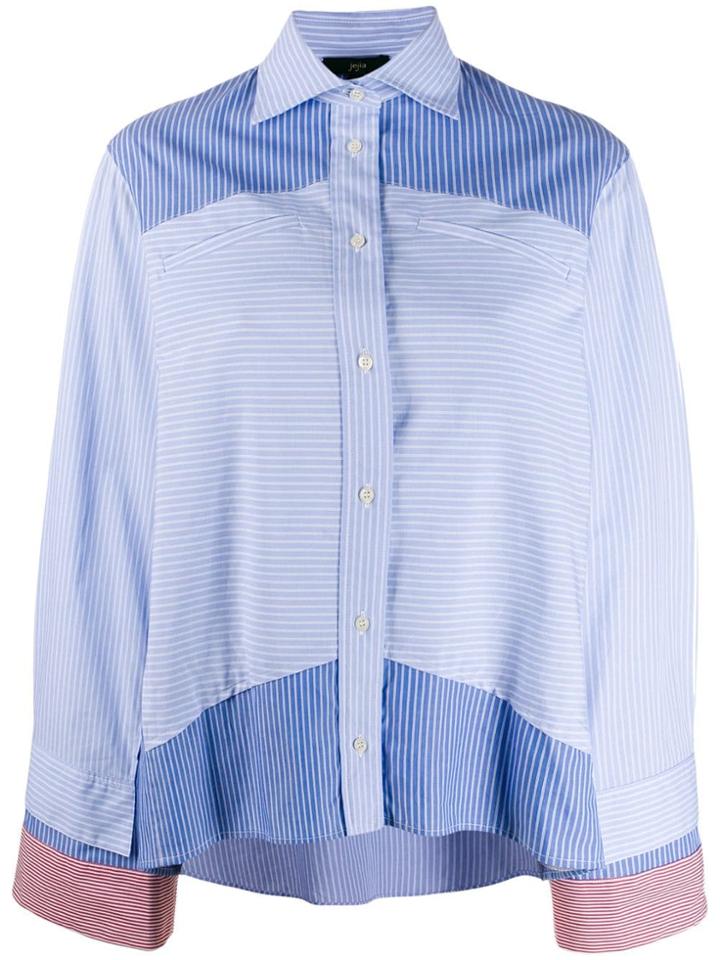 Jejia Striped Panel Shirt - Blue
