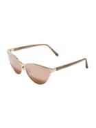 Linda Farrow Cat Eye Sunglasses, Women's, Grey, Metal Other