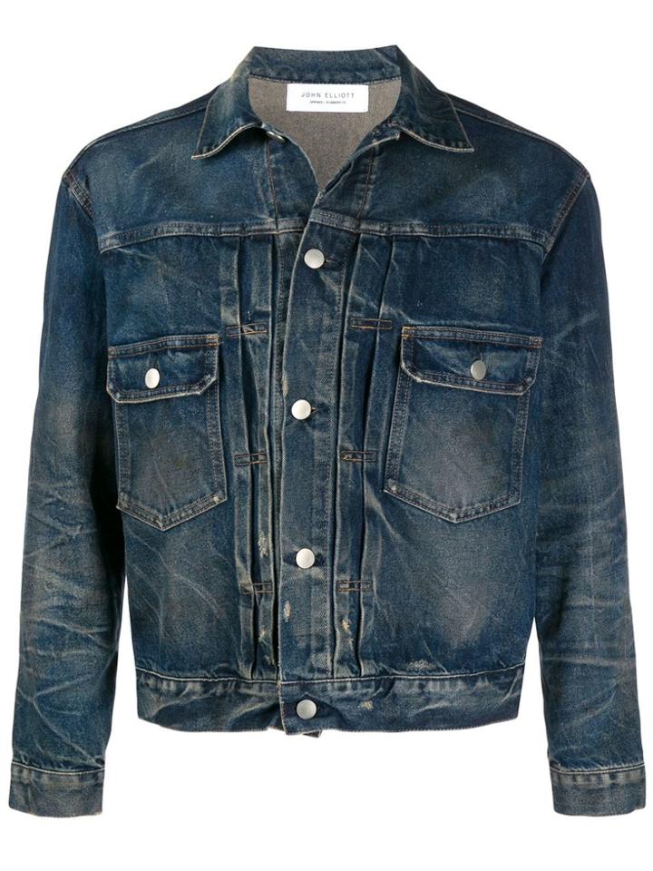 John Elliott Faded Denim Jacket - Blue