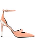 Balmain Logo Strap Pumps - Nude & Neutrals