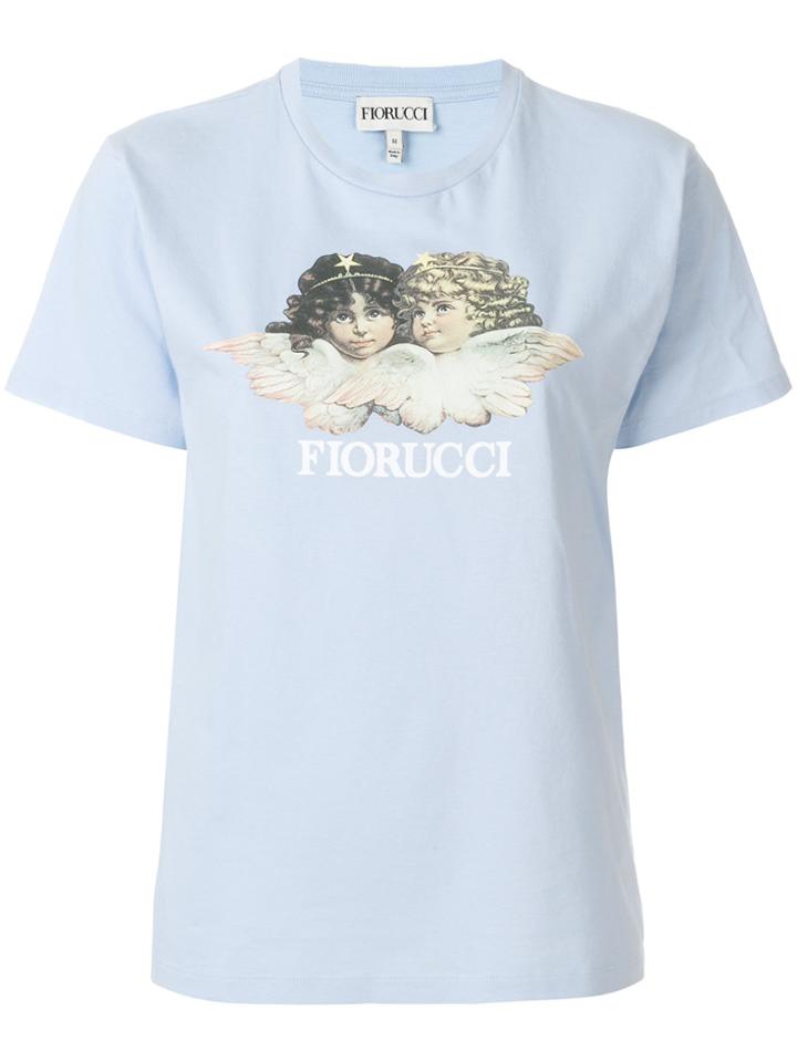 Fiorucci Vintage Angels Print T-shirt - Blue