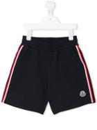 Moncler Kids Side Stripe Shorts, Boy's, Size: 12 Yrs, Blue