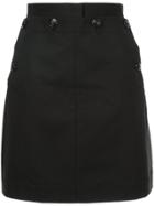 Msgm Button Panel Skirt - Black