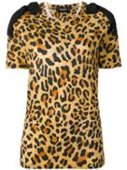 Dsquared2 - Leopard Print T-shirt - Women - Cotton - Xs, Black, Cotton