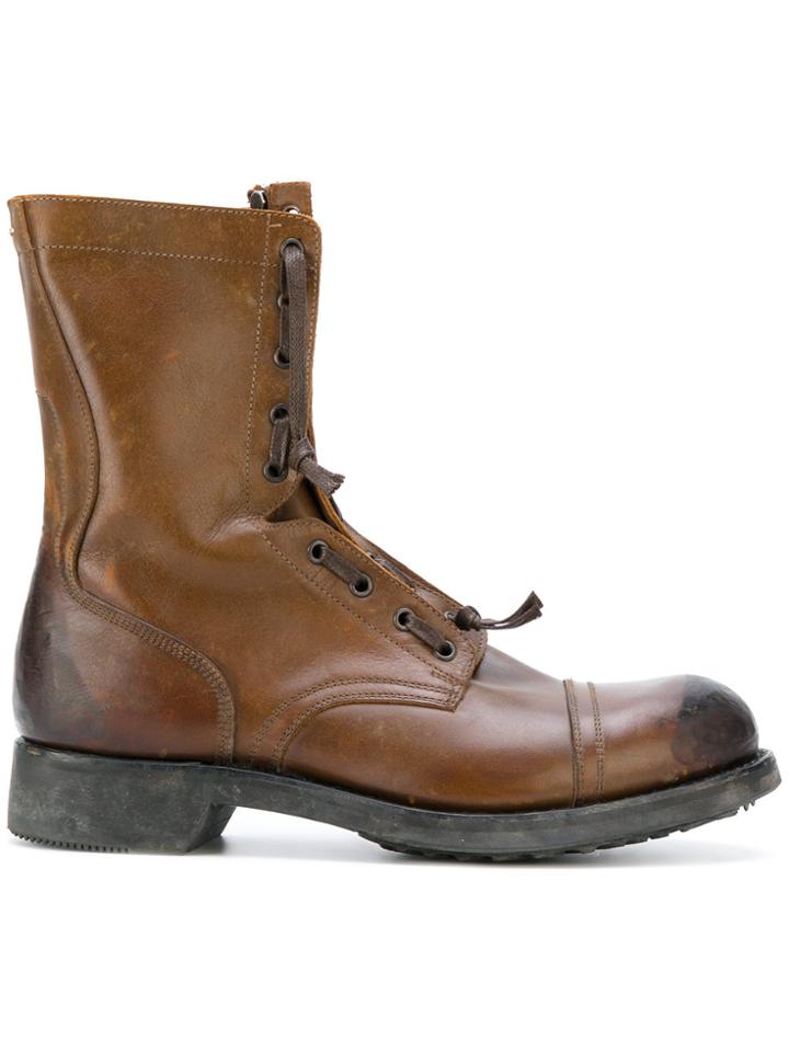 Maison Margiela Classic Lace Up Boots - Brown