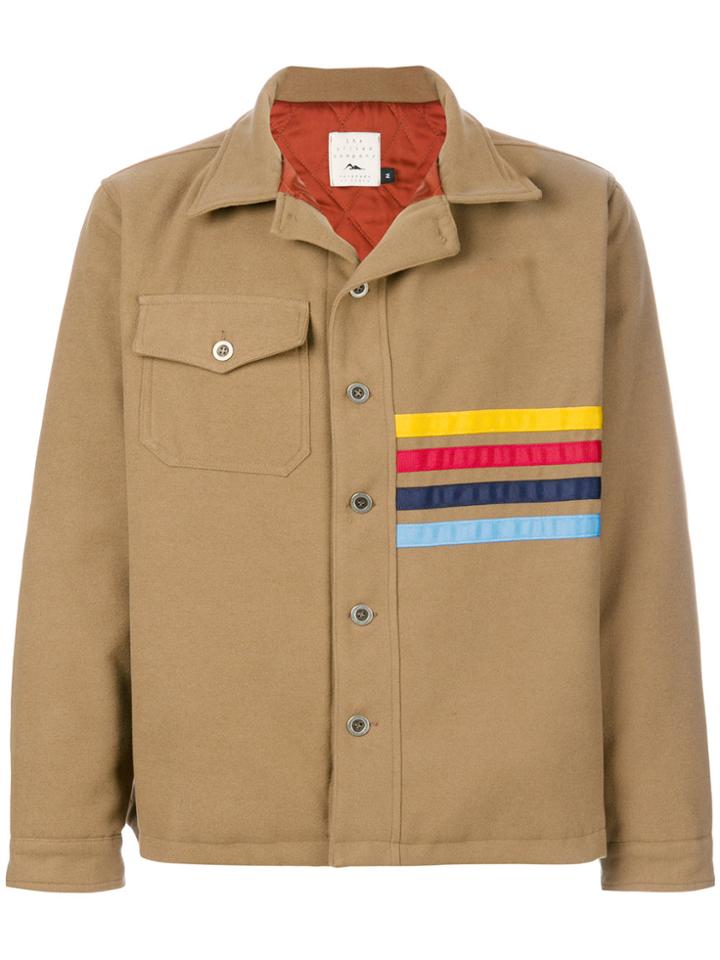 The Silted Company Striped Shirt Jacket - Nude & Neutrals